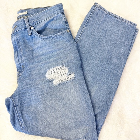 Levi’s ’94 Baggy Jeans Women’s Size 29 Distressed Blue Denim High Rise - Picture 3 of 7